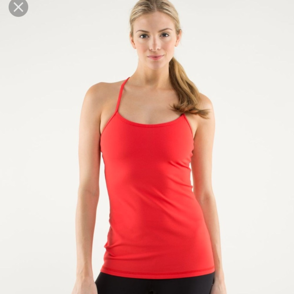 Red lululemon tank size 6